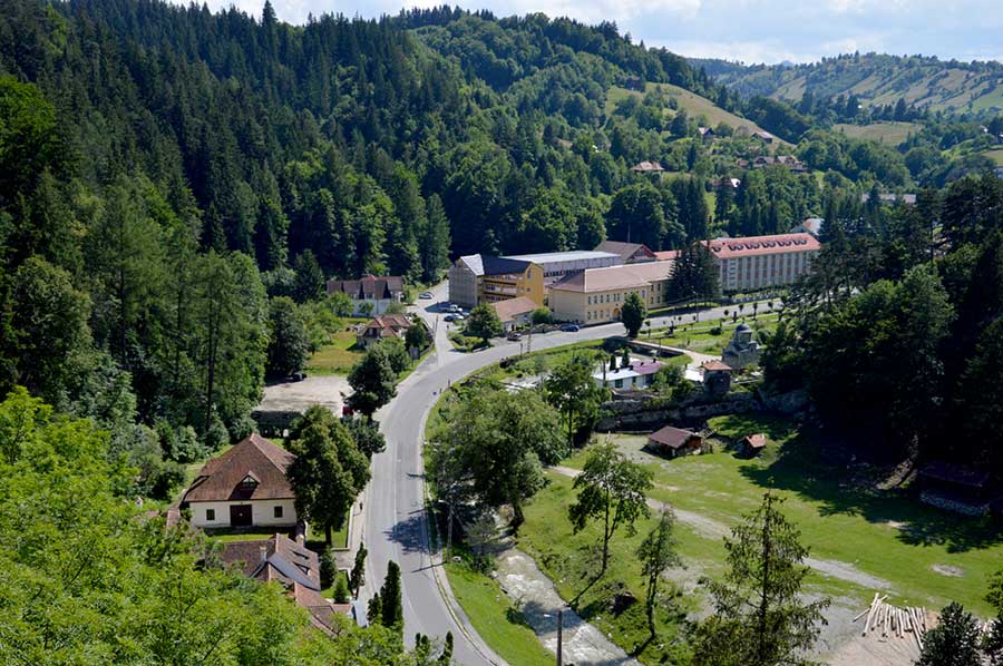 Panorama de Bran depuis le château de Dracula