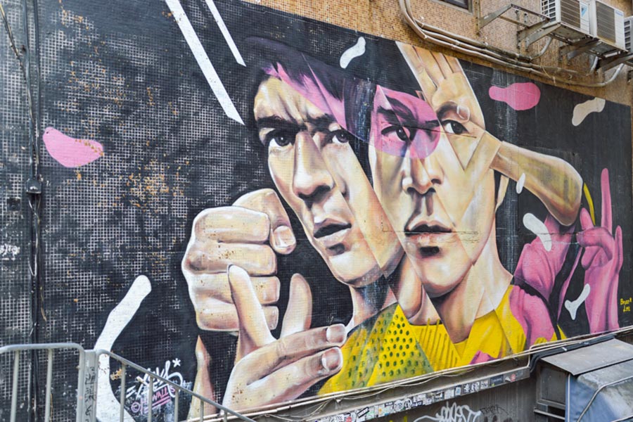 Bruce Lee Xeva Hong Kong Street Art