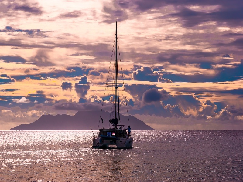 Balade en bateau aux Seychelles