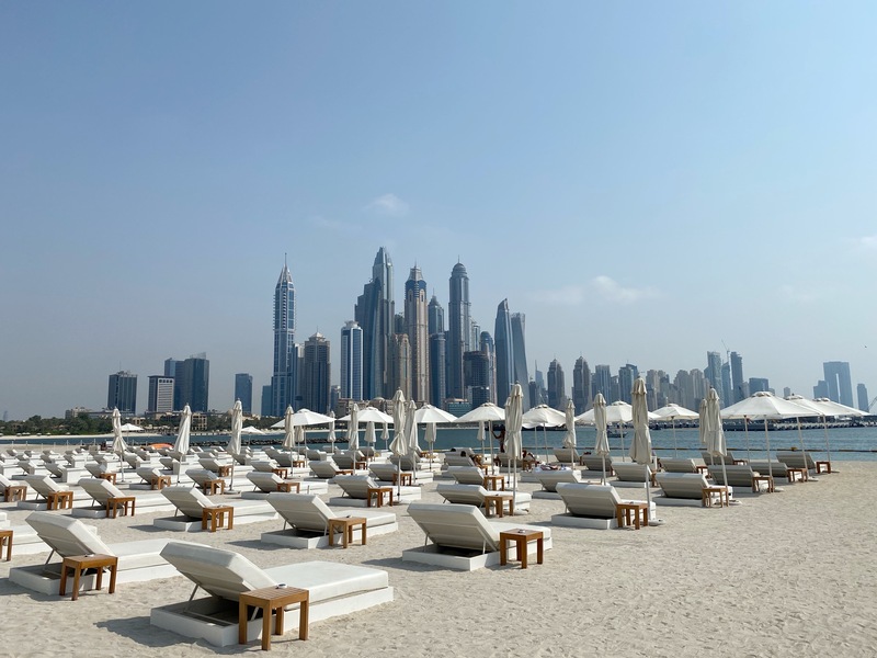 La plage de Palms à Dubaï