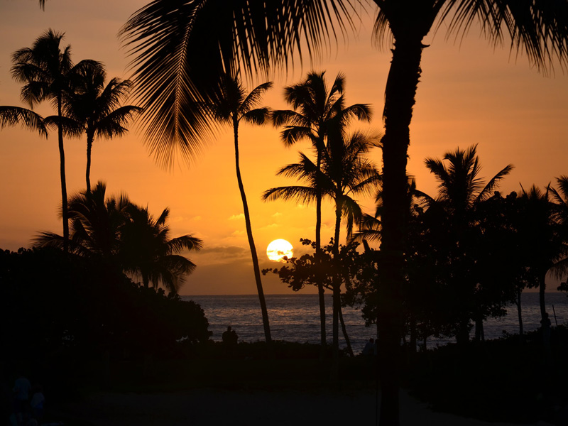Un coucher de soleil à Hawaii